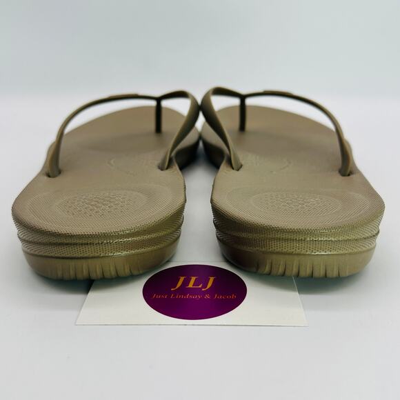 FitFlop Men's IQushion Ergonomic Thong Flip Flop Sandals Timberwolf Size 13 - Picture 7 of 12
